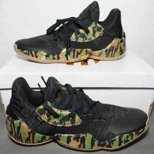 Adidas Harden Vol. 4 Shoes Core Black / Tech Olive / Legend Earth Camo Size 11.5 - Picture 1 of 12