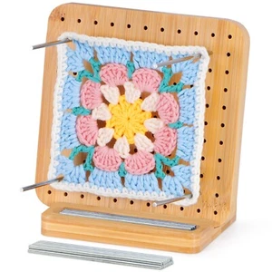 Lifewit Crochet Blocking Board, Bamboo Granny Square Blocking Board for Knitting - Picture 1 of 16