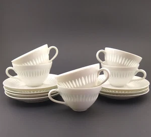 Arabia Finland Rice Grain Cups & Saucers Demitasse Friedl Holzer Kjellberg Small - Picture 1 of 15