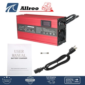 For Club Car Golf Cart 48 Volt 10 Amp 3-Pin Round Plug Battery Charger - Bild 1 von 11