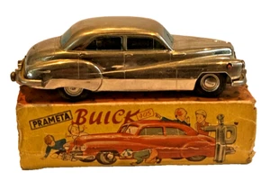 Vintage Prameta Buick 405 Windup Brit Zone Germany Full Chrome Car w/ Box - Picture 1 of 7