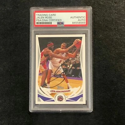 2004-05 Topps #157 Jalen Rose Signed Card AUTO PSA Slabbed Raptors - Image 1 of 2
