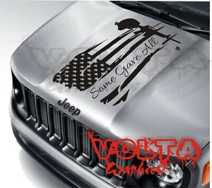 Calcomanía de vinilo para capó compatible con Jeep Renegade - bandera estadounidense EE. UU. 2015-2024 - Imagen 1 de 1