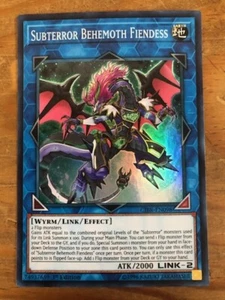 YuGiOh! Subterror Behemoth Fiendess CIBR-EN098 SUPER RARE HOLO 1st Edition - Picture 1 of 1