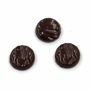 2pc Miniature Dollhouse Chocolate Peppermint Mint Cookie Patty Candy Food - Picture 1 of 5