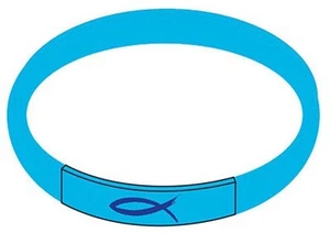 Silikon Armband "Fisch/Glück und Segen auf allen Wegen" (*NEU*)(*OVP*) - Picture 1 of 2