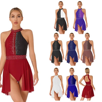 iixpin Mujer Ballet Lírico Danza Vestido Contemporáneo Disfraz Figura Hielo AU Foto 1 de 4