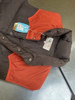 New 1980s Vintage Swan Brand Mens M 44in Chest Chinese Down Gilet Jacket - Image 1 of 4