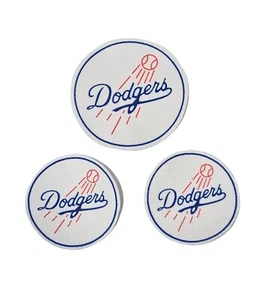 3pc Los Angeles Dodgers fabric iron on thin applique Patch logo Baseball team - Picture 1 of 2