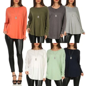 Suéter de mujer jersey manga larga cuello redondo punto fino jersey de punto camisa sudadera - Imagen 1 de 22