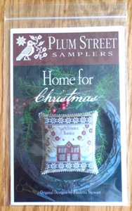 NEW  Plum Street Samplers Cross Stitch Pattern Chart  "Home for Christmas" - Picture 1 of 3