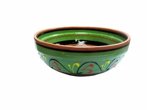 Terracotta Green, Deep Serving Dish - Hand Painted From Spain - Picture 1 of 9