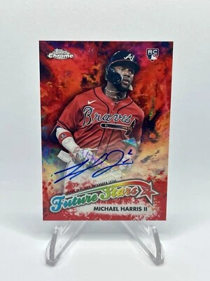 Topps Chrome Michael Harris II Future Stars Red Auto /5 🔥 Color Match🔥 RC SSP - Image 1 of 2