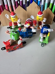 Juego de Navidad Tren M&M 2005 5 piezas Coleccionable Plástico Regalo Vacaciones Rojo Verde Marte - Imagen 1 de 24
