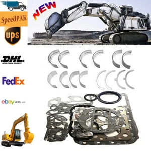 New Main+ConRod bearing+thrust washer+Full Gasket Kit Compatible For Kubota Z482 - Picture 1 of 3