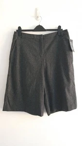Pure Collection Womens Charcoal Wool Silk Blend Culotte Trousers - Size 14 New - Picture 1 of 10