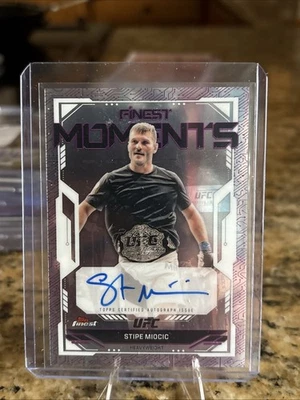 2025 Topps Finest UFC Stipe Miocic Moments Purple Auto  #17257 S - Image 1 of 4