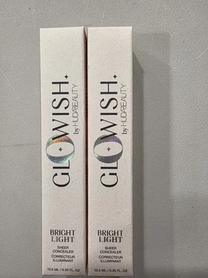2 Pack Huda Beauty GloWish Multidew Skin Tint  Sheer Concealer 12 Rich  Sealed - Image 1 of 4