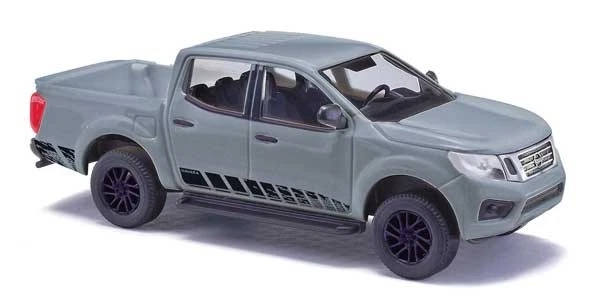 Busch 53711 HO Scale 2015 Nissan Navara Crew-Cab Pickup Truck - Assembled -- Gra - Image 1 of 1