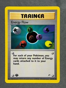 Energiefluss 122/132 Trainer Karte 1. Edition Gym Heroes Common 2000 Pokemon NM - Bild 1 von 6