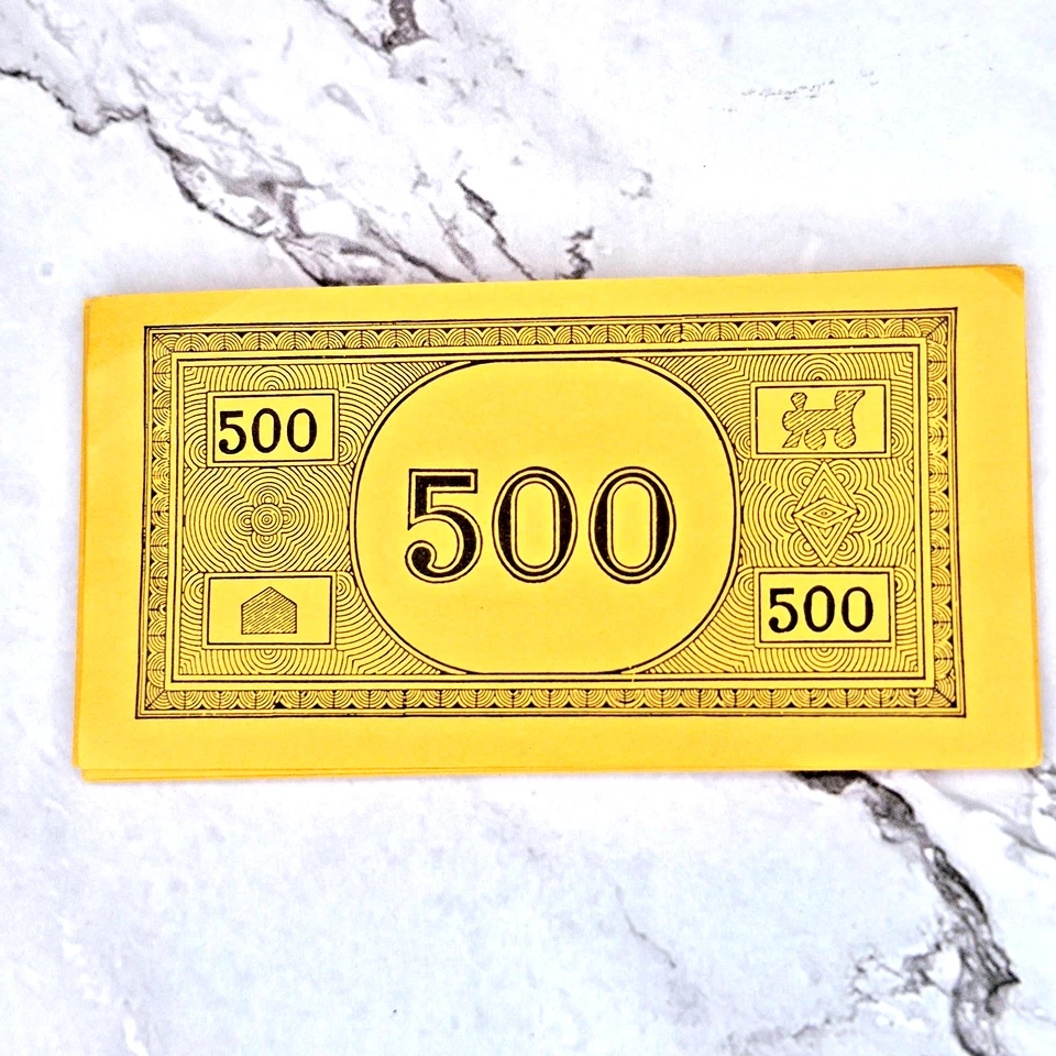 Монополия 1974 $500 деньги - одиночный / 5 / 10 упаковка винтажный замены банкноты - Изображение 1 из 1