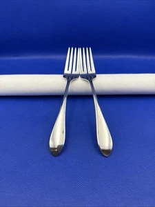 Gorham MEREDITH Stainless Salad Fork Glossy Silverware Flatware Lot Of 2 - Picture 1 of 5