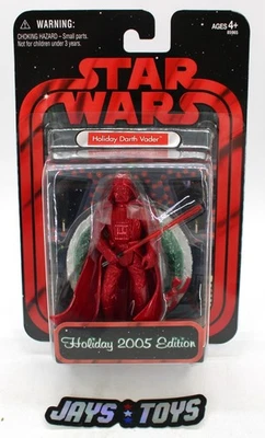 Star Wars Red Darth Vader Holiday 2005 Edition Hasbro Novo no Cartão - Imagem 1 de 4
