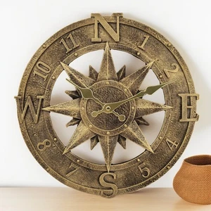 Outdoor Wall Clock Garden Clock Waterproof Clocks Roman Retro Kitchen Home Clock - Picture 1 of 11