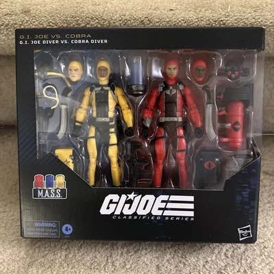 HASBRO GI JOE CLASIFICADO #169 GI JOE DIVER VS COBRA DIVER PAQUETE DE 2 NUEVO Y SELLADO Foto 1 de 4
