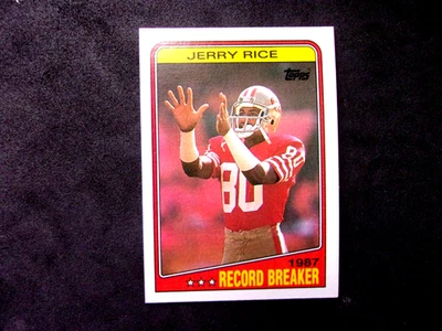 Jerry Rice 1988 Topps #6 Record Breaker en casi nuevo como nuevo... 49ers... Hofamer Foto 1 de 2