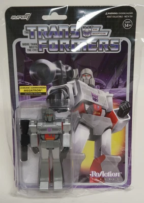 Figura de acción Megatron Chrome Commander Transformers sin usar, en caja Super7 ReAction 2020 Foto 1 de 4