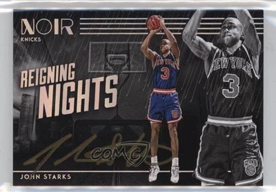 Panini Noir Reigning Nights Signatures 2019-20/99 John Starks #RN-JST automático Foto 1 de 2