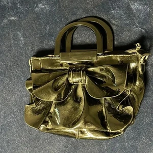 Handtasche Vintage schwarz Schleife - Bild 1 von 5