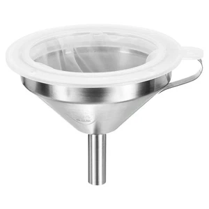 5.1" Dia Kitchen Funnel Stainless Steel with 400 Mesh Strainer Silver - Picture 1 of 5