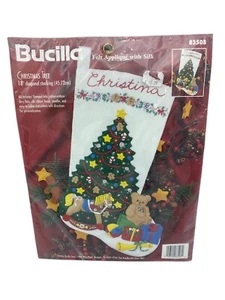 Bucilla Weihnachtsbaum Filzstrumpf #83508 Teddybär Schaukelpferd 18 Zoll 1996  - Bild 1 von 4