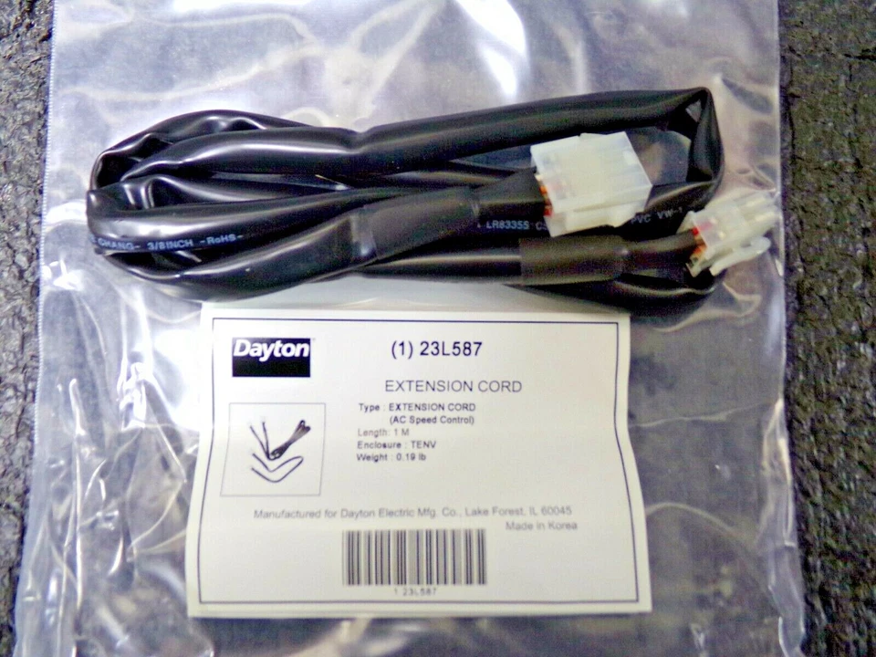 Cable de extensión DAYTON, 4 conductores, 1 M 23L587 (RC) Foto 1 de 4