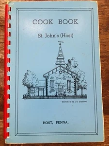 Vintage Spiral Bound Cook Book St. John's Host Union Church  Host, Pa. 60's READ - Picture 1 of 14