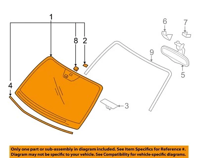 Cristal parabrisas HYUNDAI OEM 11-12 Santa Fe 861100W230 Foto 1 de 2