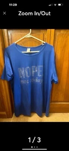 Nope, not today. Blue short sleeve T-shirt, size 3 XL. Nwot - Picture 1 of 3