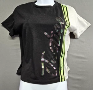 Justice Sports Girls T-Shirt Top Justice Foil Graphic Logo T-Shirt Size M (10) - Picture 1 of 10