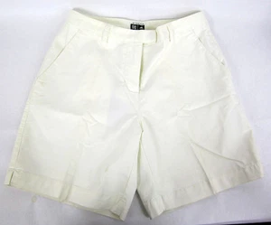 WOMANS ADIDAS GOLF WHITE BERMUDA SHORTS, 4 POCKETS,INSEAM 7 3/4"---STYLE #122772 - Picture 1 of 6