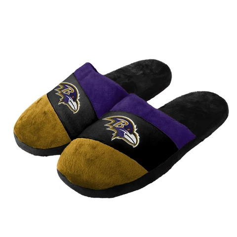 Baltimore Ravens Youth Colorblock SLIDE SLIPPERS New - FREE SHIPPING Cover