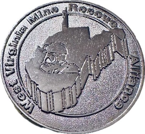West Virginia Mine Rescue Alliance • Silbermedaille mit Band• WV Kohleminenrettung - Bild 1 von 8