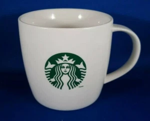 STARBUCKS 12 oz Green Siren Mermaid Logo 2013 Thick Wall Coffee Mug Cup USA  - Picture 1 of 4