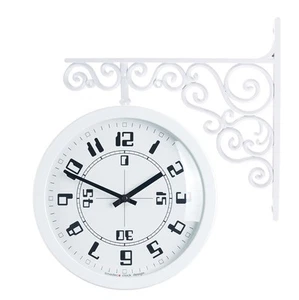 Antique Art Design Double Sided Wall Clock Station Clock Home Decor - A3White - Picture 1 of 3
