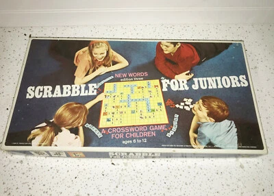 Vintage SCRABBLE FOR JUNIORS Selchow & Righter Edition Three 1964 FREE SHIPPING - Image 1 of 4