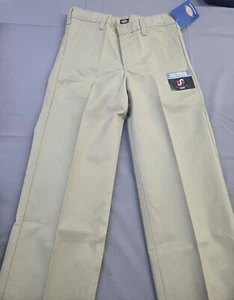 Dickies Boy's Classic Flat Front Pant, Sizes 8 to 20 in Khakhi - Picture 1 of 4
