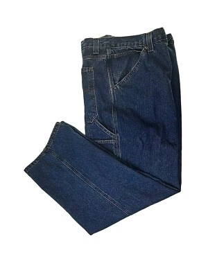 Pantalones de mezclilla de algodón lavado medio azul 42 x 30 para hombre pierna recta  Foto 1 de 4