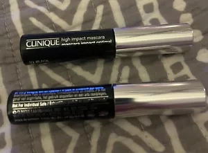 CLINIQUE HIGH IMPACT Mascara-NEW- .14 oz each-Black- quant: 2 - Picture 1 of 2