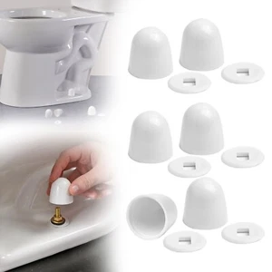 4/6pcs Portable Universal 𝗧𝗼𝗶𝗹𝗲𝘁 𝗕𝗼𝗹𝘁 𝗖𝗼𝘃𝗲𝗿𝘀 With Extra - Picture 1 of 15